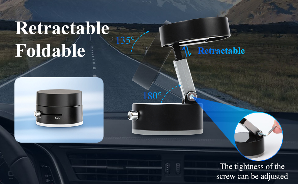 Foldable Magnetic Vacuum Phone Holder